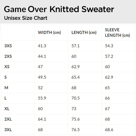 Knitted Sweater Game Over - Blue