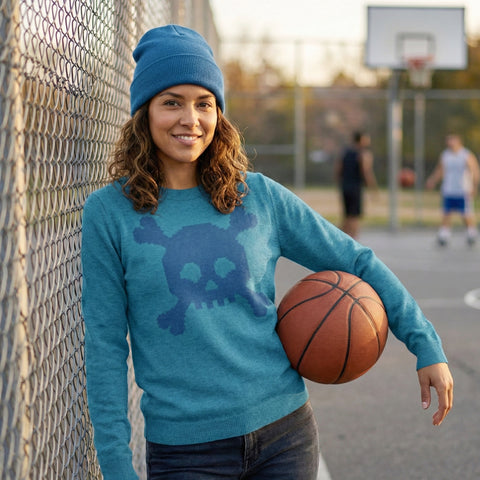 Knitted Sweater Dead Skullz - Blue