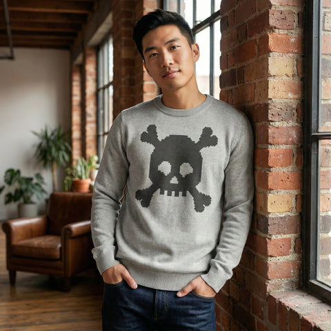 Knitted Sweater Dead Skullz - Gray