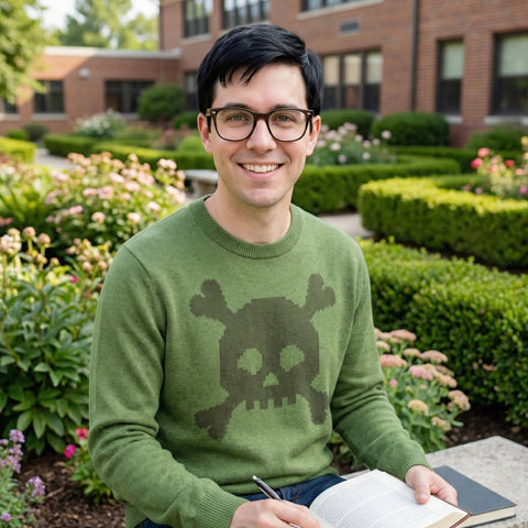 Knitted Sweater Dead Skullz - Green