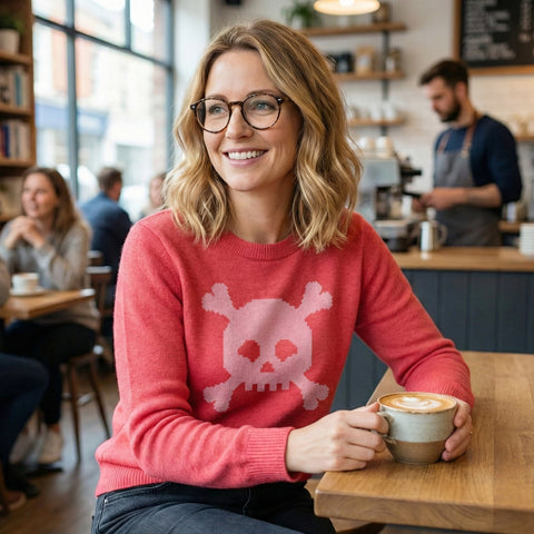 Knitted Sweater Dead Skullz - Pink