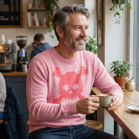 Knitted Sweater Dead Skullz - Pink