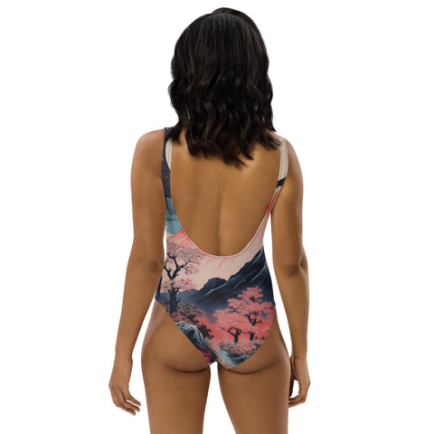 Pink Fuji One Piece Swimsuit