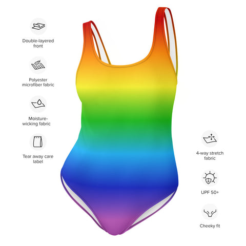Rainbow Pride One Piece Swimsuit