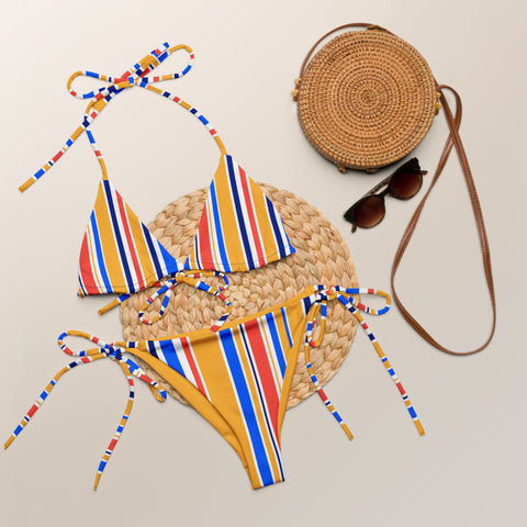 Vibrant Stripes Summer Bikini
