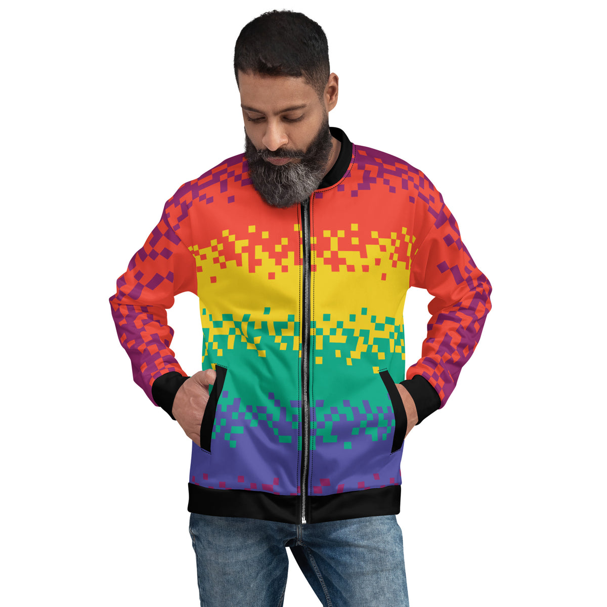 Pixel Pride Bomber Jacket– just1move