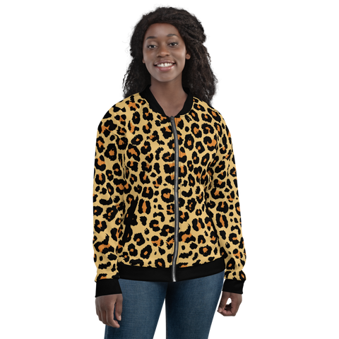 Leopard Skin Bomber Jacket