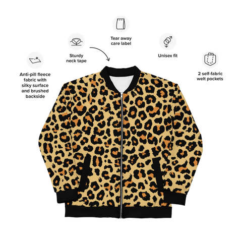 Leopard Skin Bomber Jacket