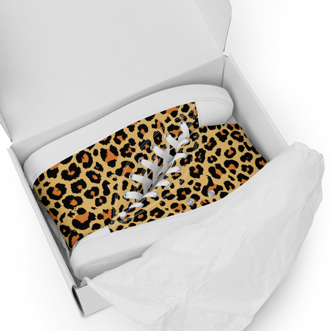 Leopard Skin High Top Shoes