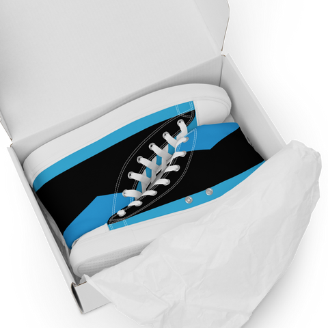 Blue Retro High Top Shoes
